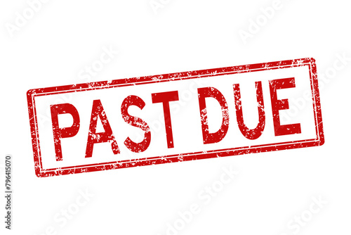 Tablou pe pânză Past Due stamp isolated on white
