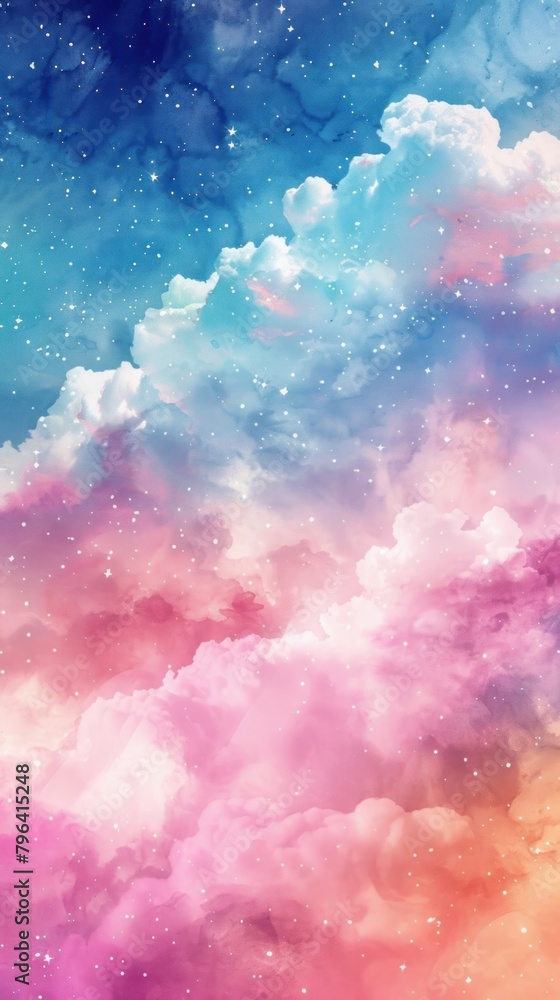 Sky filled with clouds and stars backgrounds outdoors nature. Sky filled with clouds and stars backgrounds outdoors nature.