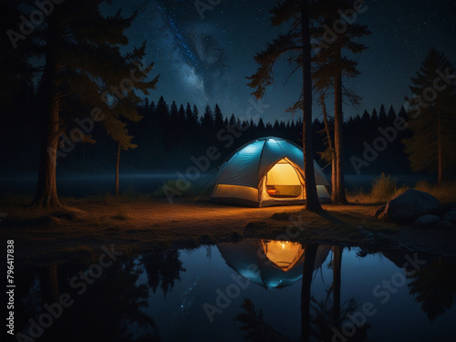 風景 写真 夜 ライトアップ 自然 キャンプ 綺麗 Photograghy_Night_Illuminated_Nature_Camp_Beautiful