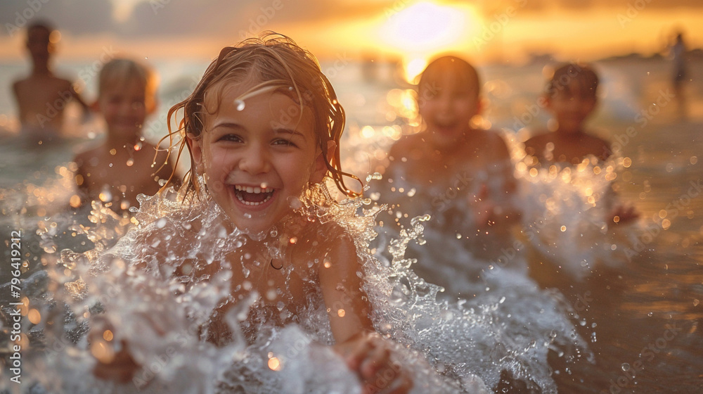 Children Playing in the Water Children Playing in the Water