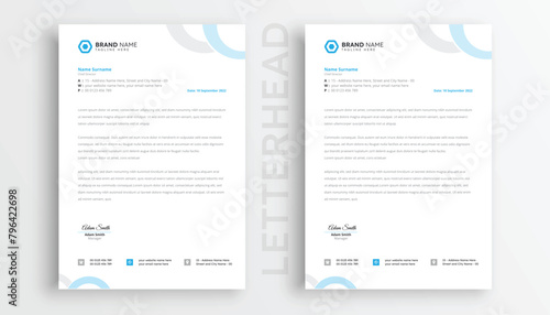 Modern business and corporate letterhead template