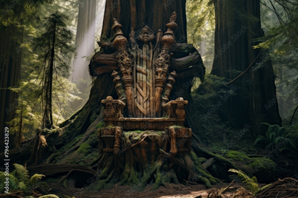 A Giant Chair in the Middle of a Forest