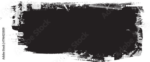 Glitch distorted grange shape . Noise grungy logo . Trendy defect error shapes . Glitched frame .Grunge textured . Distressed effect .Vector shapes