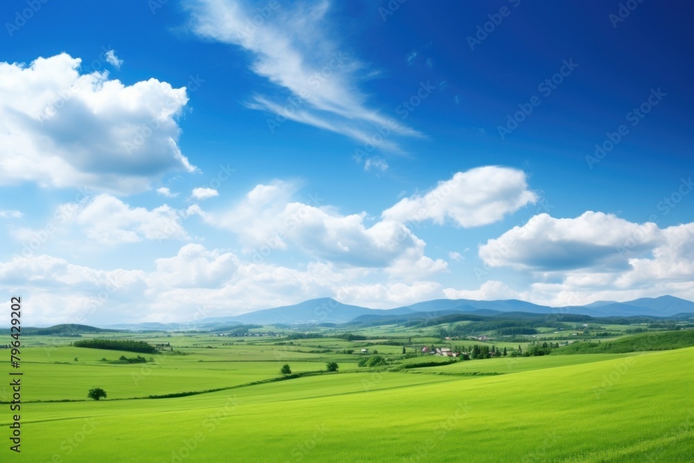 Photo of beautiful blue sky landscape panoramic outdoors