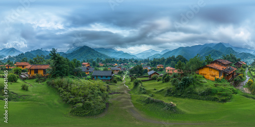 A south Indian village VR 360 spherical panorama