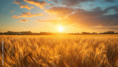 wheat field at sunset © cheena