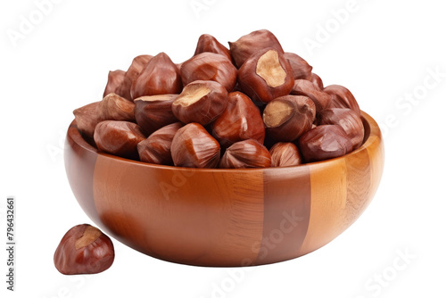 Whispers of the Forest: A Bowl Overflowing With Natures Bounty. On a White or Clear Surface PNG Transparent Background.