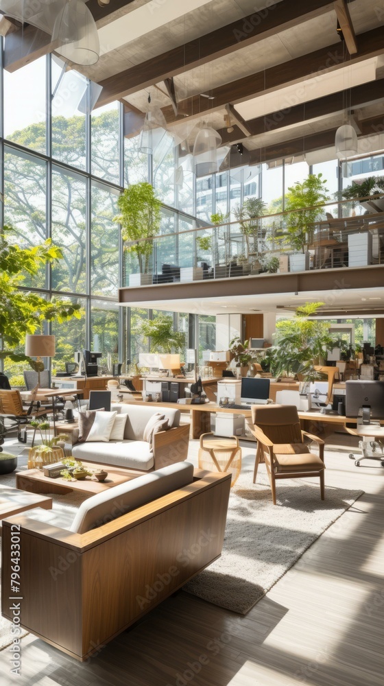 b'The office has a modern interior design' b'The office has a modern interior design'