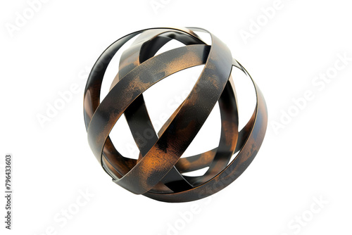 Sculpture of a Ball on White Background