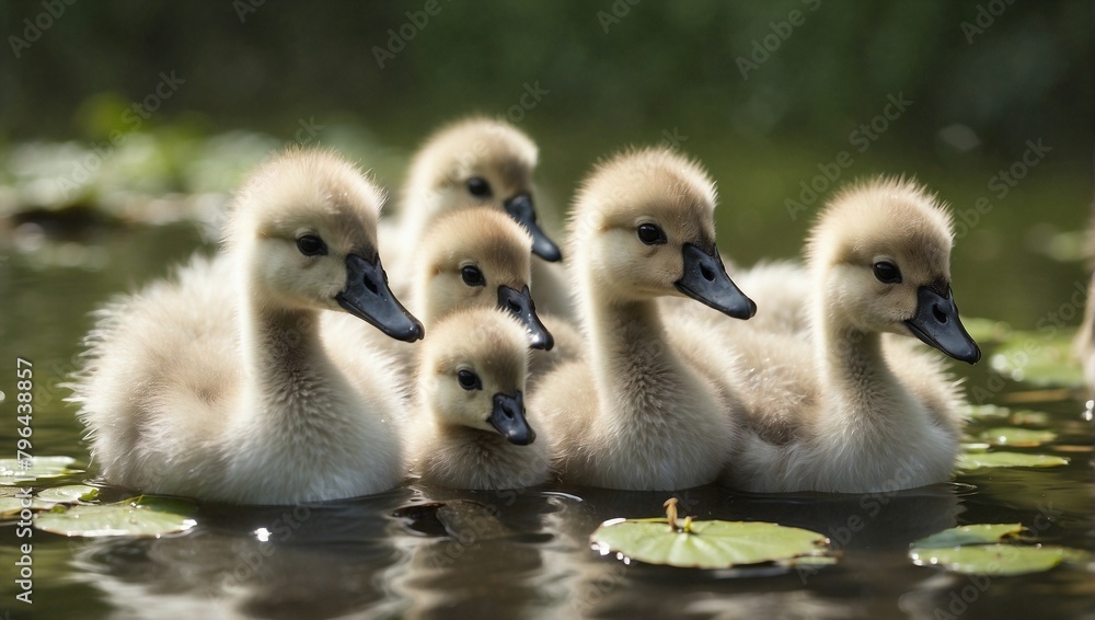 family of swans family of swans