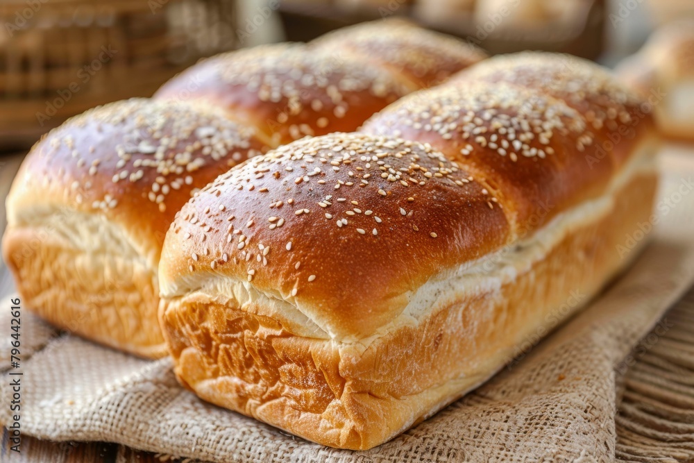 Freshly Baked Bread with Sesame Seeds