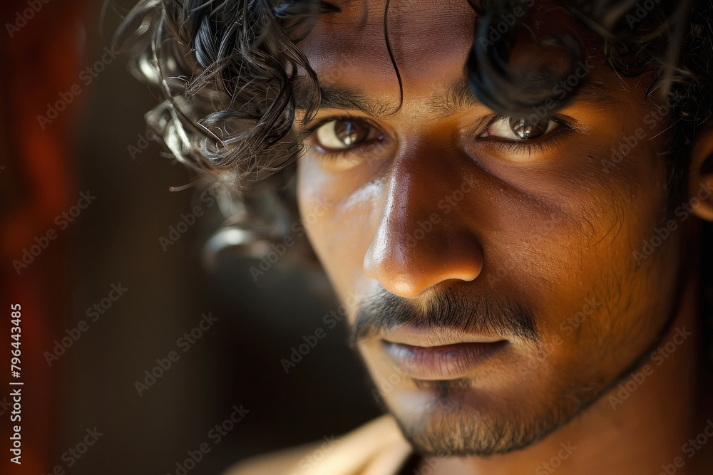 close view of indian boy serious face close view of indian boy serious face
