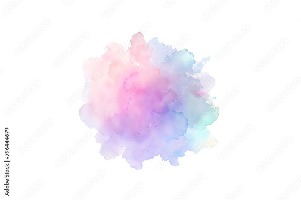 Fototapeta premium Gradient Watercolor Splash Isolated On Transparent Background. Abstract Watercolor Splash