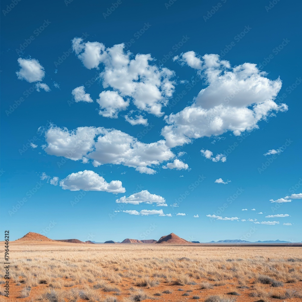 b'Large white clouds over a vast arid desert landscape' b'Large white clouds over a vast arid desert landscape'