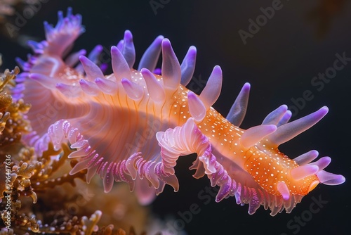 b'A beautiful and rare Glaucus Atlanticus also known as the blue dragon sea slug' photo