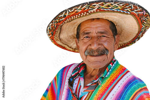 Mexican Man On Transparent Background.