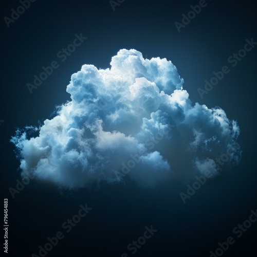 b'Blue and white cloud on dark blue background'