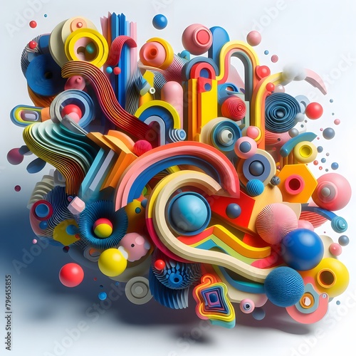 Vibrant Abstract Colorful Toy Collection Explore Creative Delights