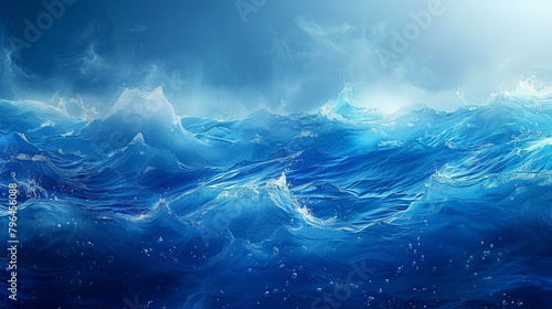 b'Blue Ocean Waves' photo
