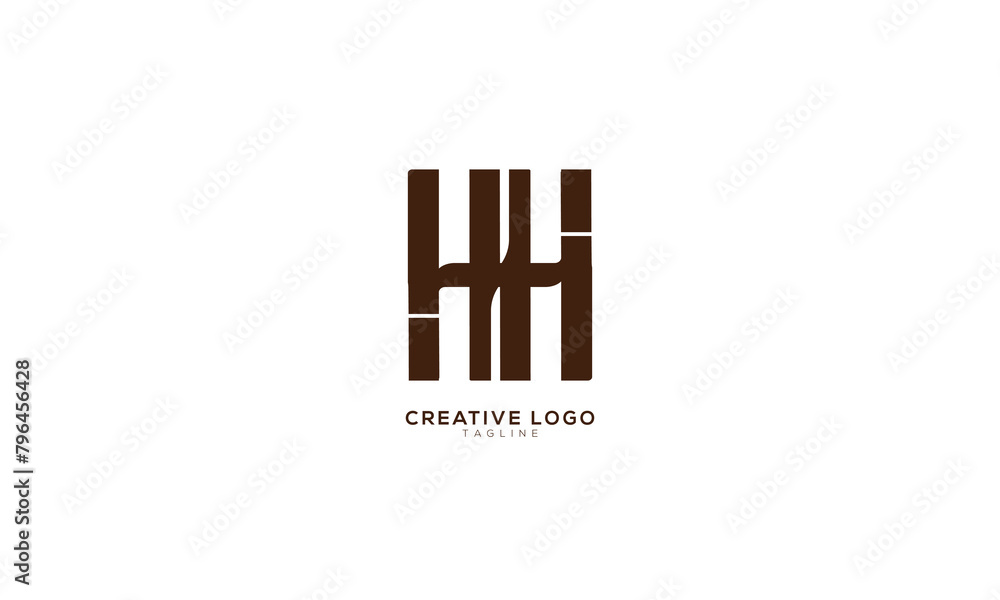 Fototapeta premium HH Abstract initial monogram letter alphabet logo design