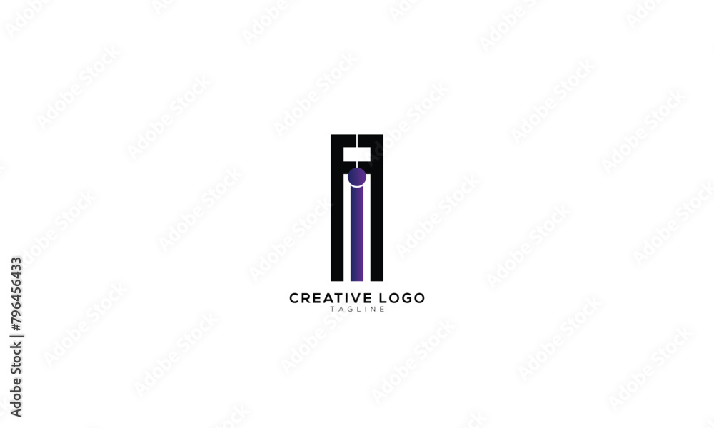 AI IA Abstract initial monogram letter alphabet logo design AI IA Abstract initial monogram letter alphabet logo design
