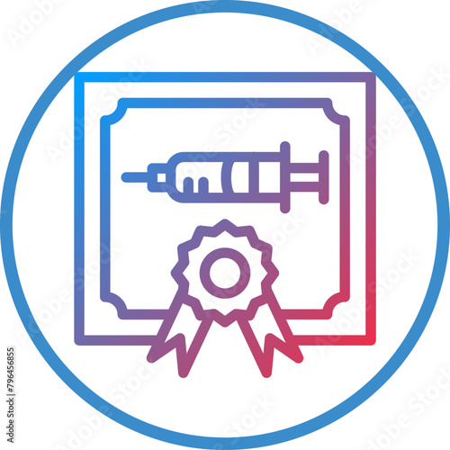 Vaccination Certificate Icon Style