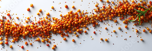An image of scattered Argania seeds against a mi,
Coriander Seeds isolated on white background, top view.
