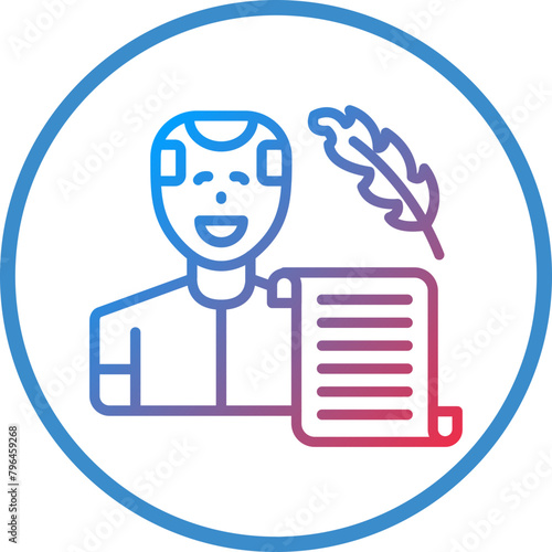Historian Man Icon Style