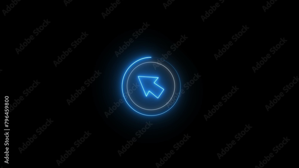 Abstract glowing neon location sign icon illustration. Abstract glowing neon location sign icon illustration.