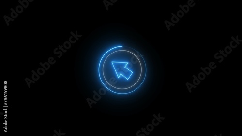 Wallpaper Mural Abstract glowing neon location sign icon illustration. Torontodigital.ca