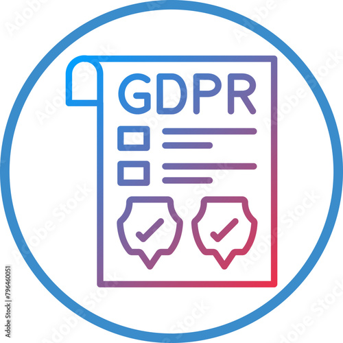 Gdpr Policy Icon Style