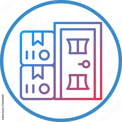Delivery On Doorstep Icon Style