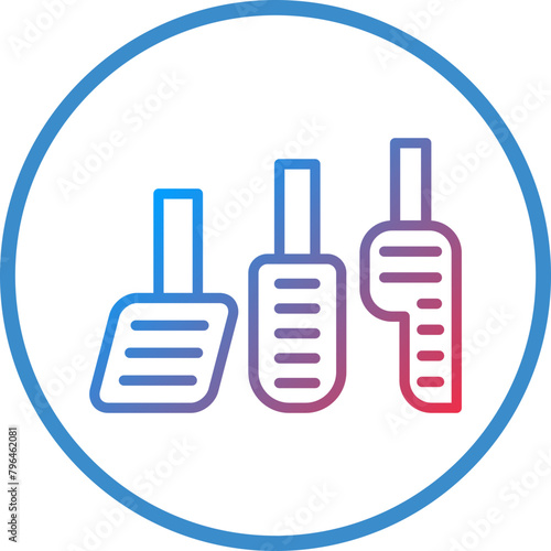 Car Pedal Icon Style