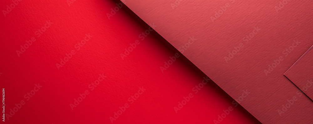 Obraz premium red paper minimalistic presentation background. Top view, flat lay with copy space for text