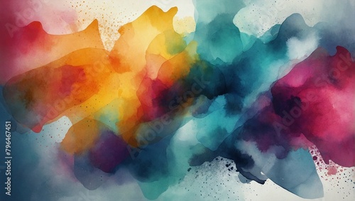 Colorful abstract aquarela background photo