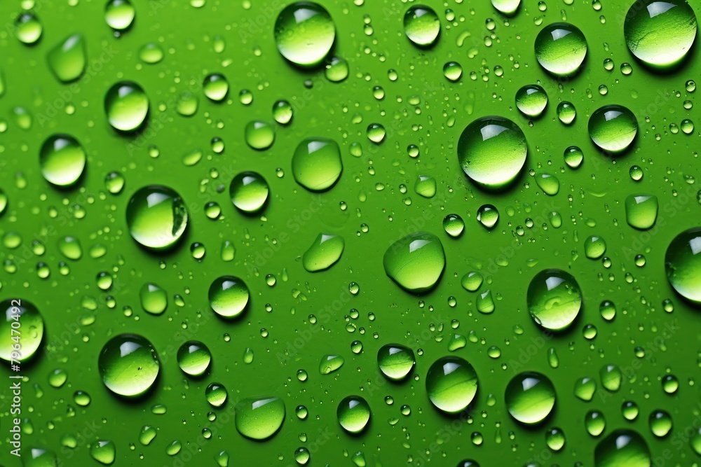 Water drops scattered texture background backgrounds green leaf.