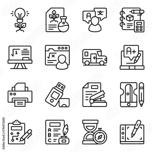 Pack Of Learning linear Icon

