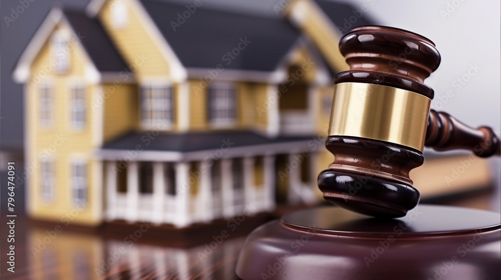 Wooden Judges Gavel on Table Wooden Judges Gavel on Table