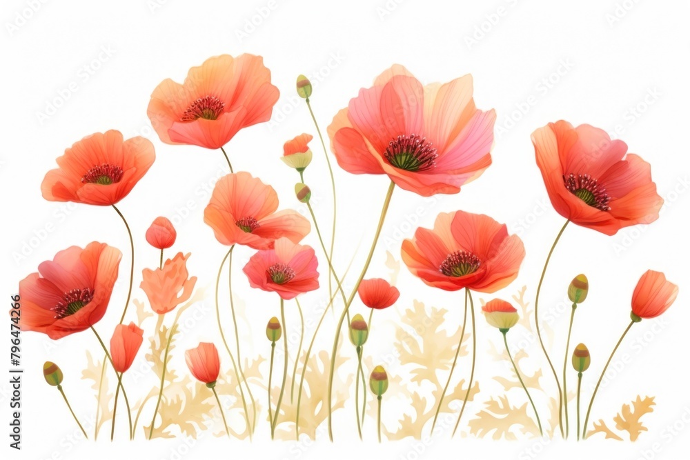 Fototapeta premium Poppy flower petal plant.