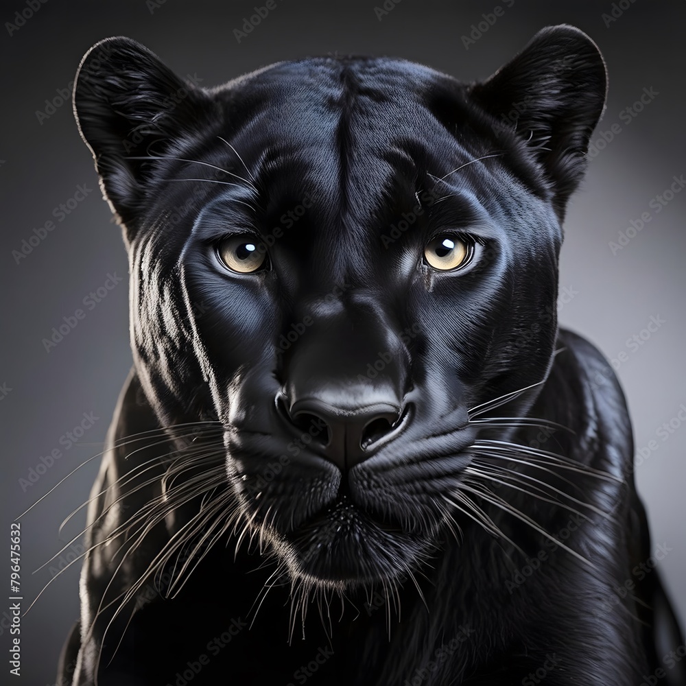 Portrait of a black panther