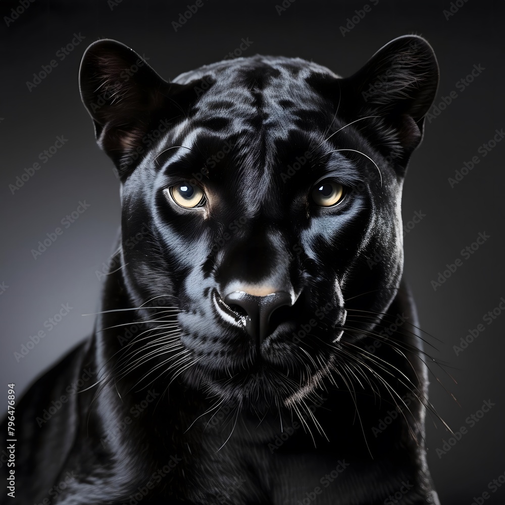 Portrait of a black panther Portrait of a black panther