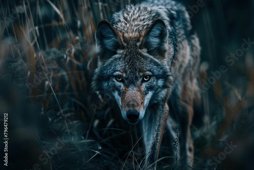 Editorial photography of wildlife  focusing on a predator in the midst of a hunt  blending the raw intensity of nature with a polished magazine look