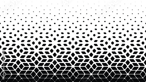Geometric Pattern Of Black Diamonds On A White Background. Vector illustration. photo