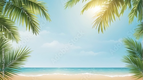 The word hello summer holiday beach summer celebration  Generative Ai