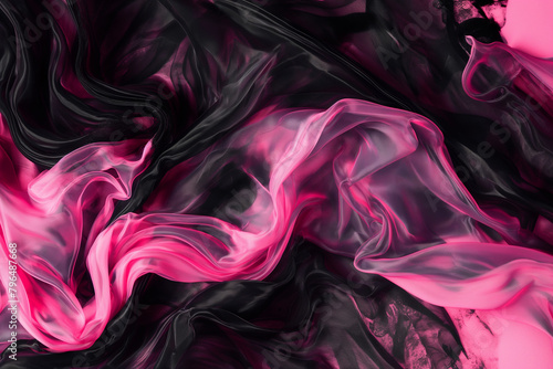 Wavy black-pink abstract presentation background