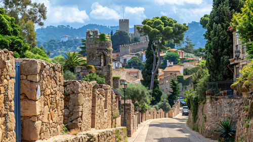 TOSSA DE MAR SPAIN - AUGUST 21 2018 Vila Vella enceint photo