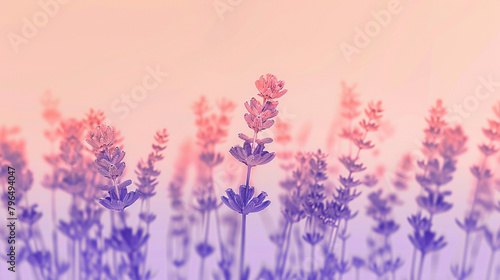 Soft peach to calming lavender gradient backdrop, perfect for reflection.