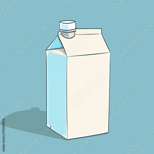 A white carton of milk is shown with the top cut off