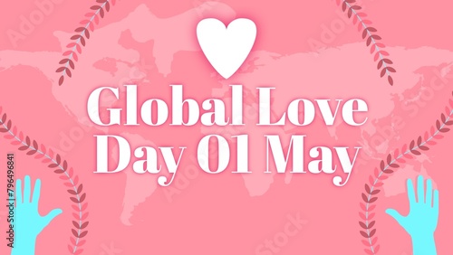 Global Love Day web banner design illustration 