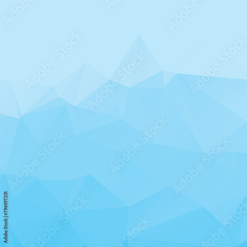Abstract blue gradient polygon photo